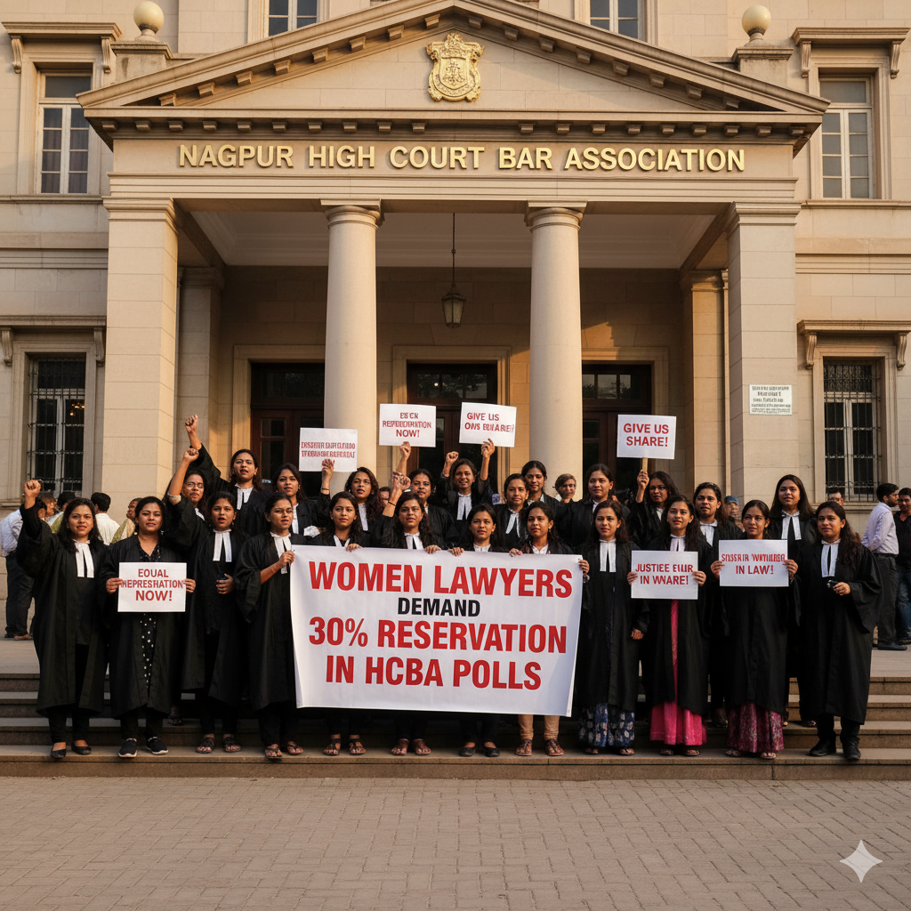 Women Lawyers Demand 30 % Reservation in Nagpur HCBA Polls